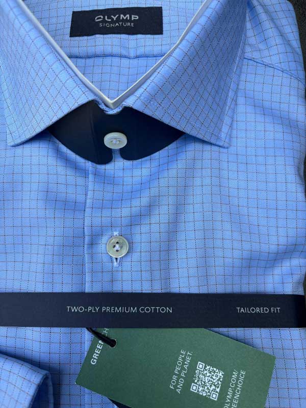 Olymp Overhemd Signature Blauw - Afbeelding 2