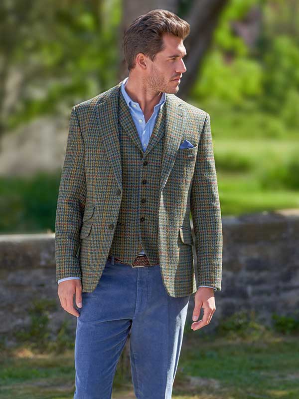Harris Tweed Jacket London In Green Castle - Afbeelding 2