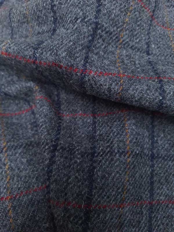 Harris Tweed Vestje Wales Met Revers In Anthra Check - Afbeelding 3