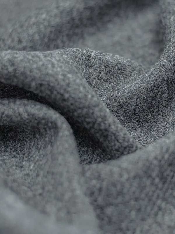 Harris Tweed Vestje "Wales" Met Revers In Anthra Melange - Afbeelding 3