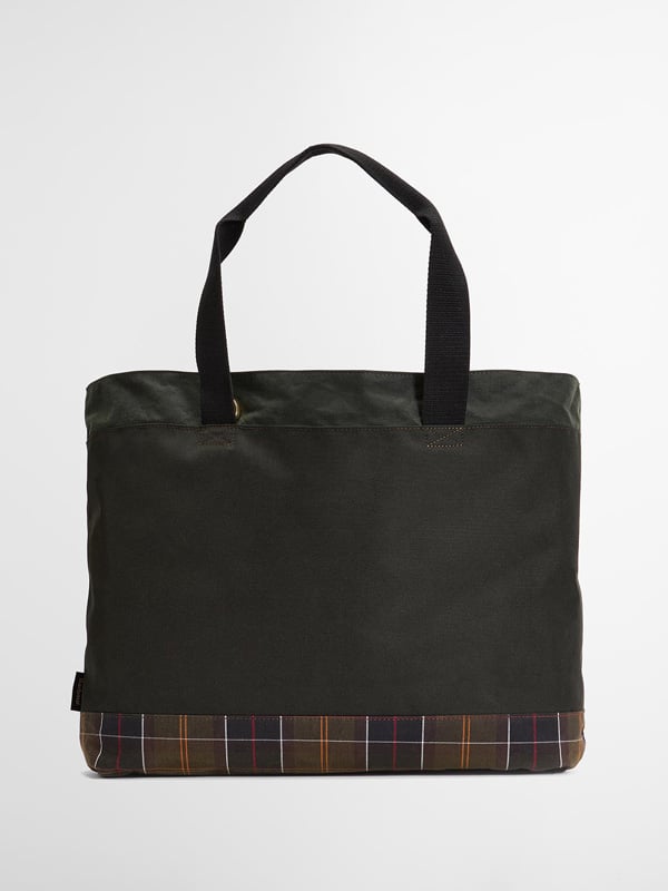 Barbour Field Wax Tote Bag Sage/Classic - Afbeelding 2