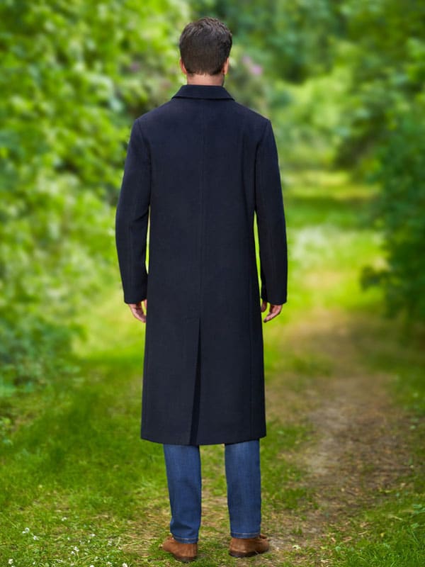 Lange Herenjas "Delchester" Van Wollen-Kasjmier In Navy - Afbeelding 4