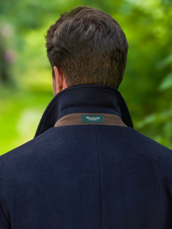 Lange Herenjas "Delchester" Van Wollen-Kasjmier In Navy - Afbeelding 3