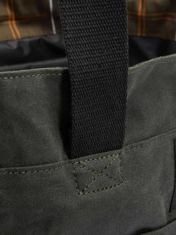 Barbour Field Wax Tote Bag Sage/Classic - Afbeelding 7