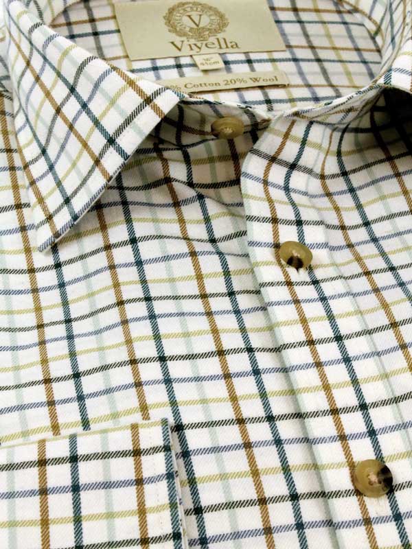 Viyella Shirt, Tattersall Check Green - Afbeelding 2