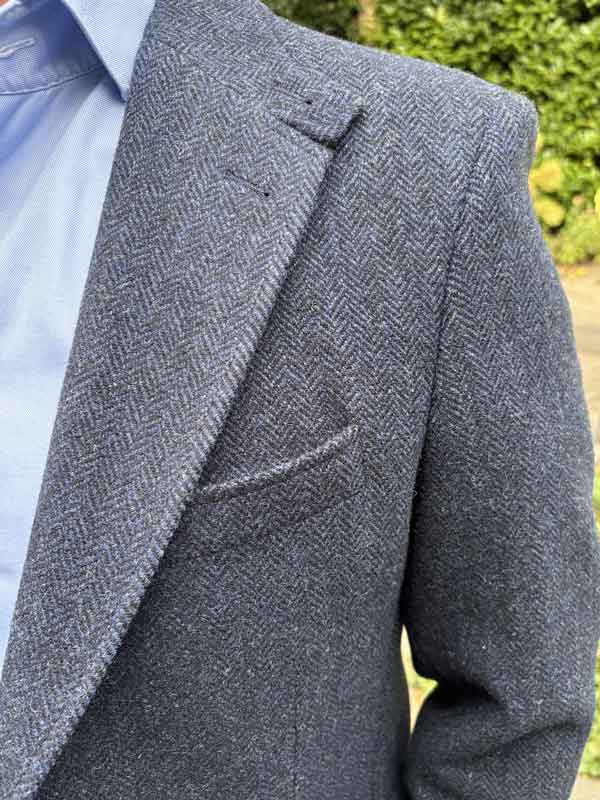 Sheppard & Jones, Tweed Jacket Blauw Visgraat - Afbeelding 4