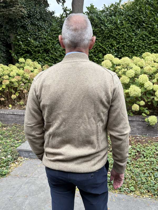 Wollen Vest met Knopen Beige - Afbeelding 4