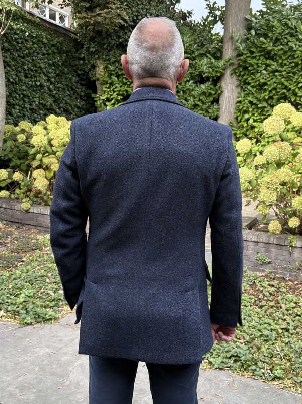 Sheppard & Jones, Tweed Jacket Blauw Visgraat - Afbeelding 3