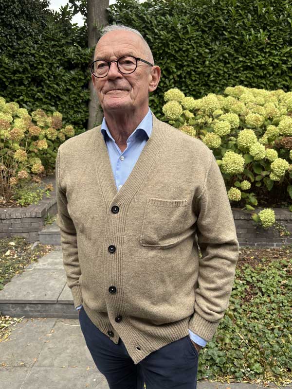 Wollen Vest met Knopen Beige