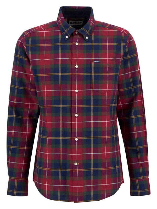 Barbour Fortrose Tailored Tartan Shirt Winterberry Tartan