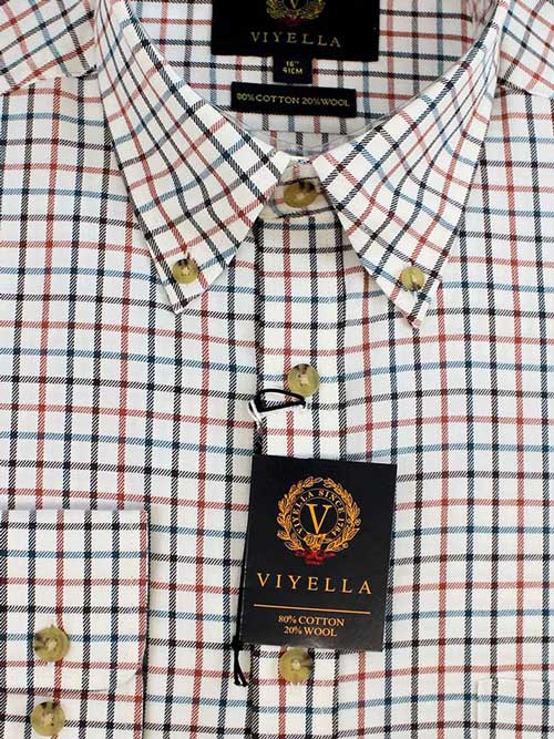 Viyella Shirt, Medium Tattersall Ecru - Afbeelding 2