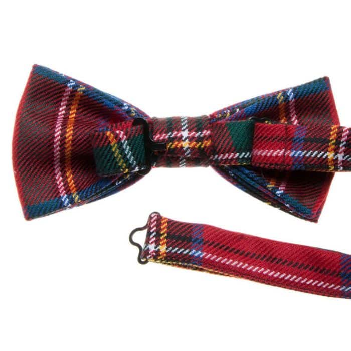 Lochcarron Tartan Strik Reiver Bow Tie Steward Royal - Afbeelding 2