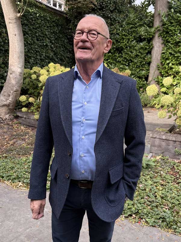 Sheppard & Jones, Tweed Jacket Blauw Visgraat - Afbeelding 2