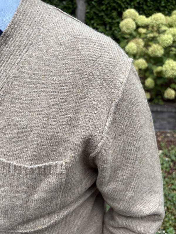 Wollen Vest met Knopen Beige - Afbeelding 5