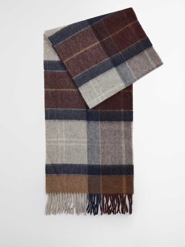 Barbour Tartan Lambswool Scarf Midnight Oak - Afbeelding 2