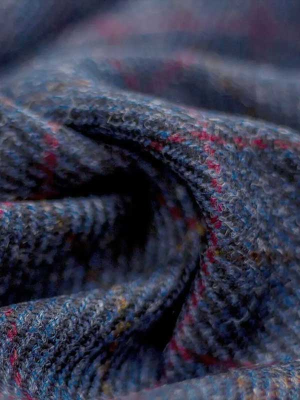 Harris Tweed Damesjas "Brenda" In Scottish Blue - Afbeelding 3