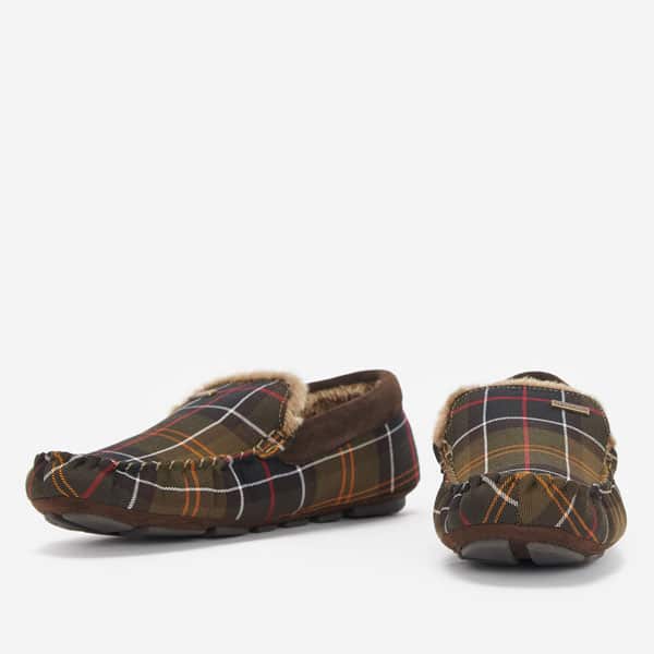 Barbour Monty Moccasin Slipper Recycled Classic Tartan
