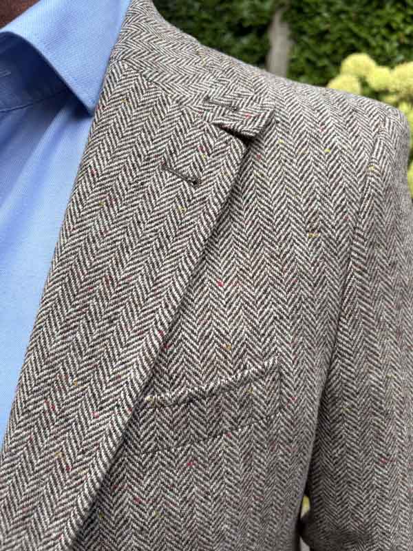 Sheppard & Jones, Tweed Jacket Beige Visgraat - Afbeelding 4