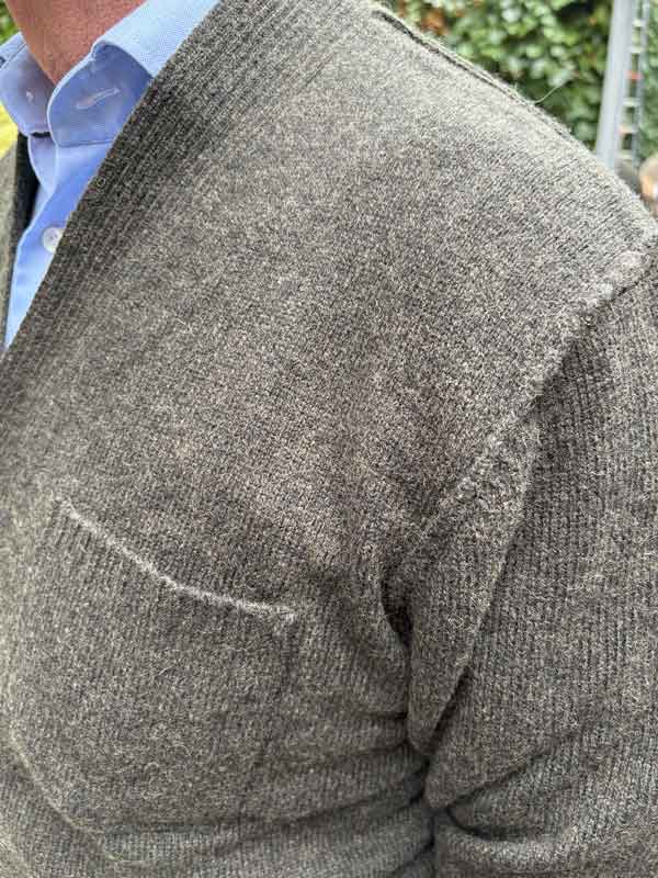 Wollen Vest met Knopen Donker Bruin - Afbeelding 5