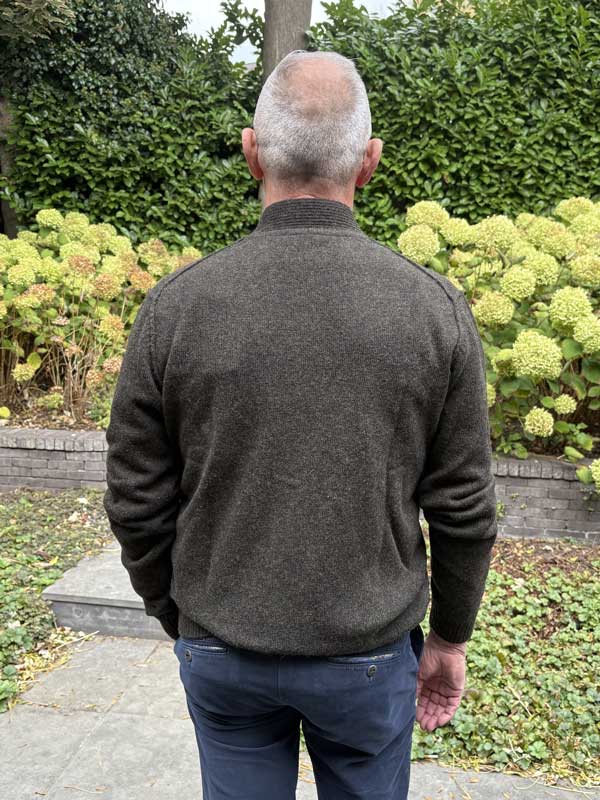 Wollen Vest met Knopen Donker Bruin - Afbeelding 3