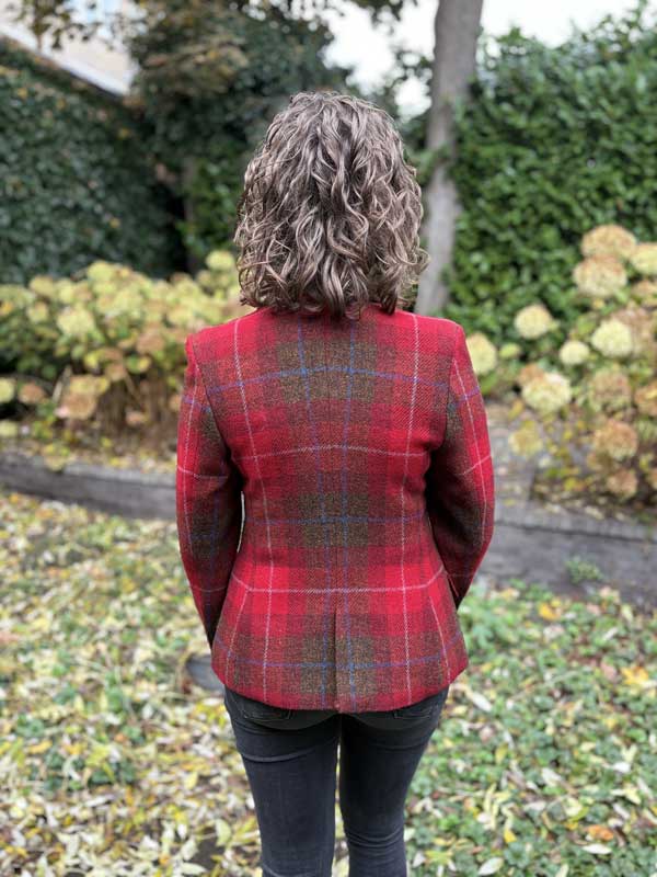 Harris Tweed Dames Jas Claire - Red Check - Afbeelding 3