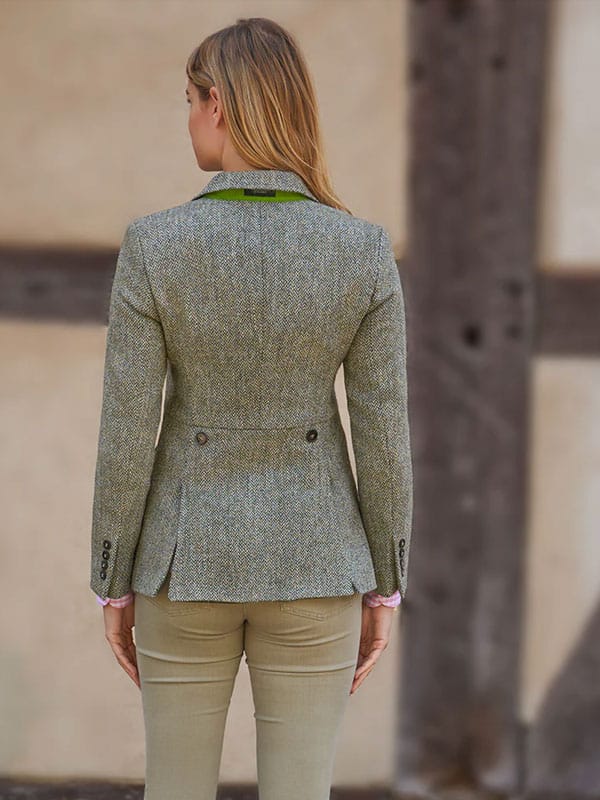 Harris Tweed Dames Jasje Carola In Multigreen - Afbeelding 3