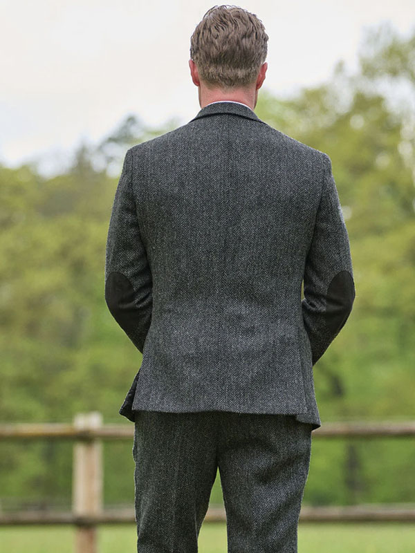 Harris Tweed Jacket London In Anthra Herringbone - Afbeelding 2