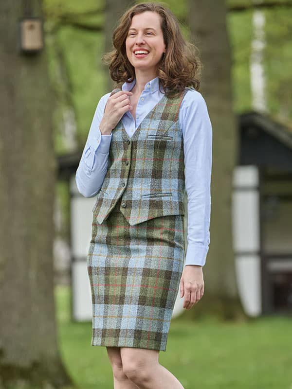Harris Tweed Dames Rok In Highland Check