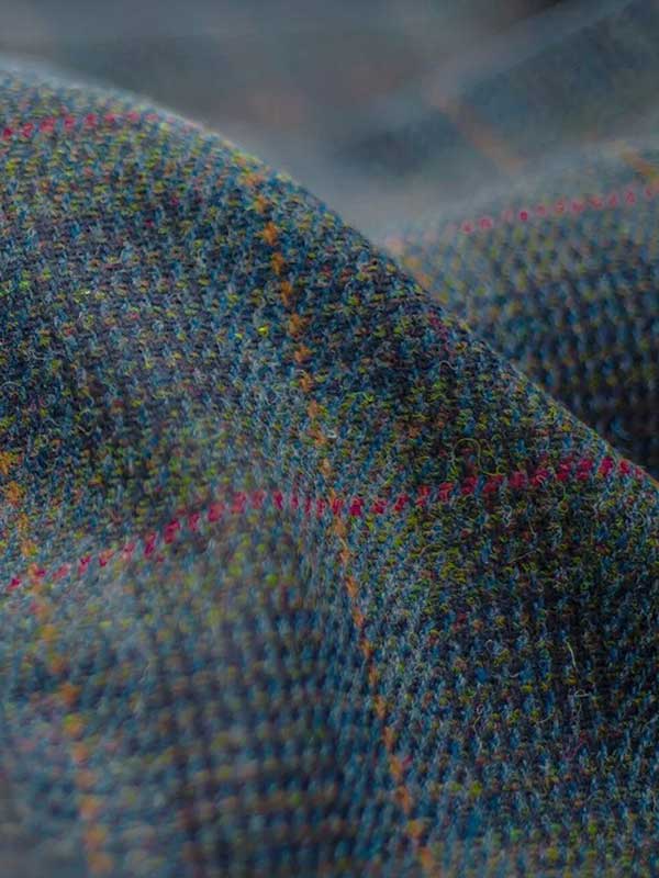 Harris Tweed Jacket "London" In Multi-Blue Tweed - Afbeelding 2