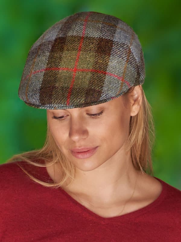 Harris Tweed Flat Cap Henry In Highland Check