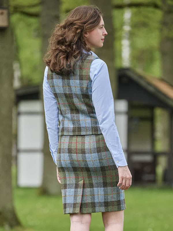 Harris Tweed Dames Rok In Highland Check - Afbeelding 2