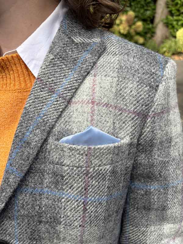 Harris Tweed Dames Jasje Ladiesclub in Queen Check - Afbeelding 2