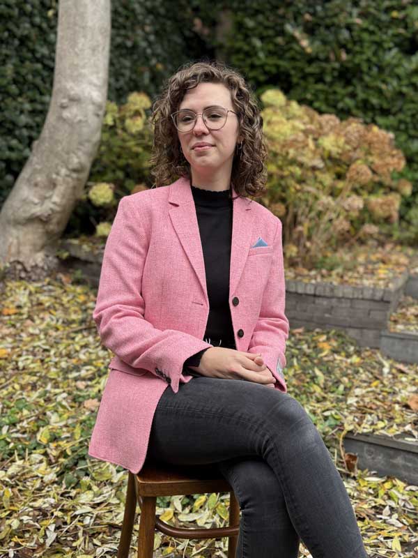 Harris Tweed Dames Jasje Pink Twill - Afbeelding 2