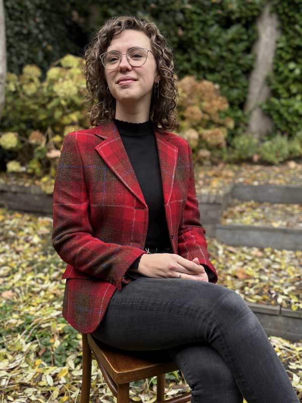 Harris Tweed Dames Jas Claire - Red Check - Afbeelding 2