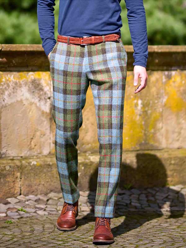 Harris Tweed Pantalon Mr Miller In Highland Check