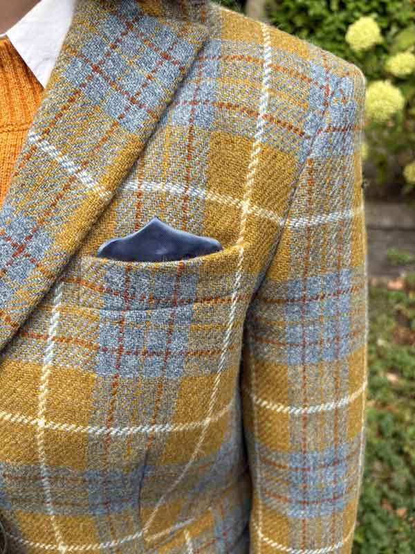Harris tweed Dames Jasje Ladies Club Amber Check - Afbeelding 2