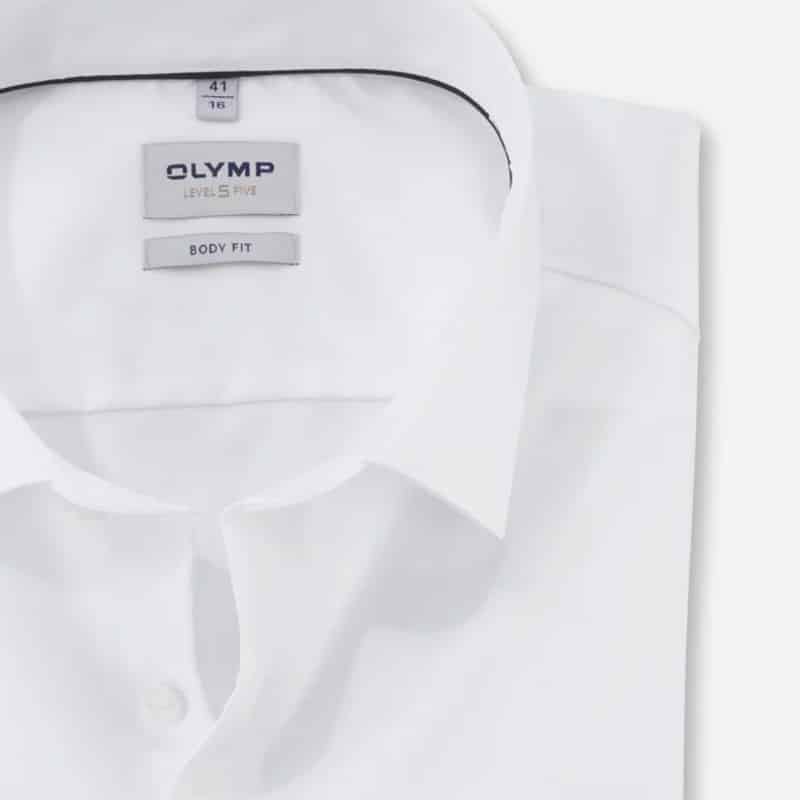 Olymp Level Five Zakelijk Overhemd, Body Fit, New York Kent, Wit - Afbeelding 2