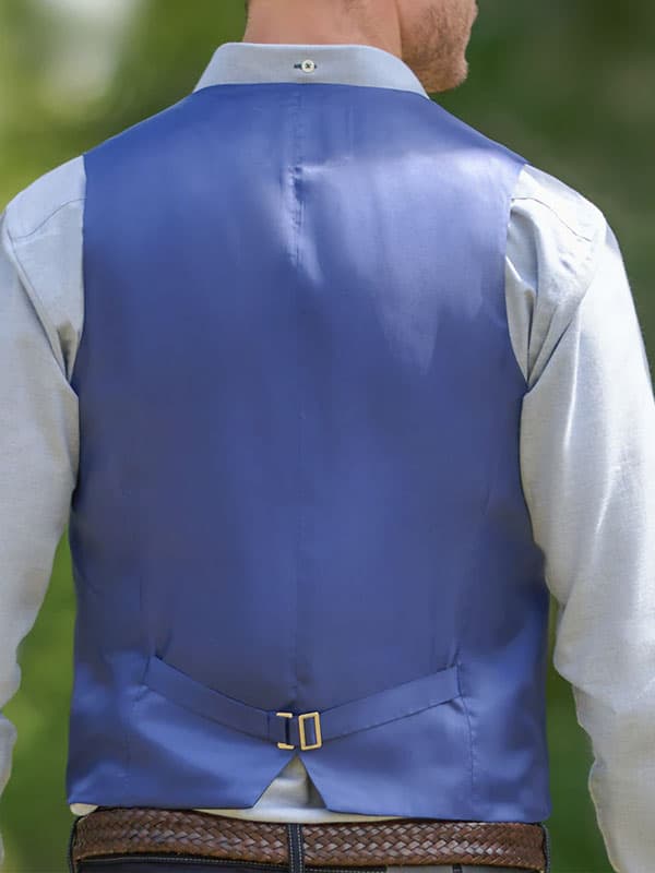 Harris Tweed Vestje Tailor Zonder Revers In Blackwatch - Afbeelding 2