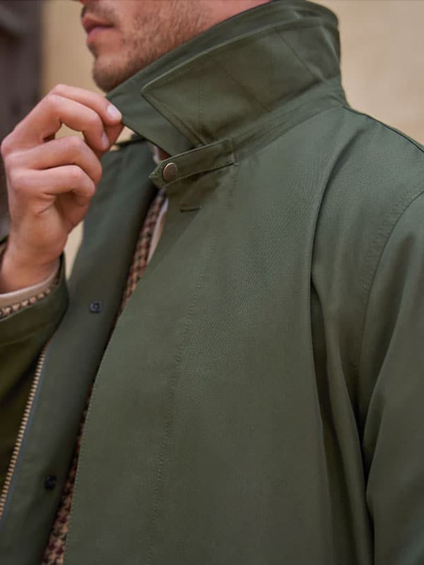 Wellington Overjas/Regenmantel Finchester All Season In Olijfkleur - Afbeelding 4