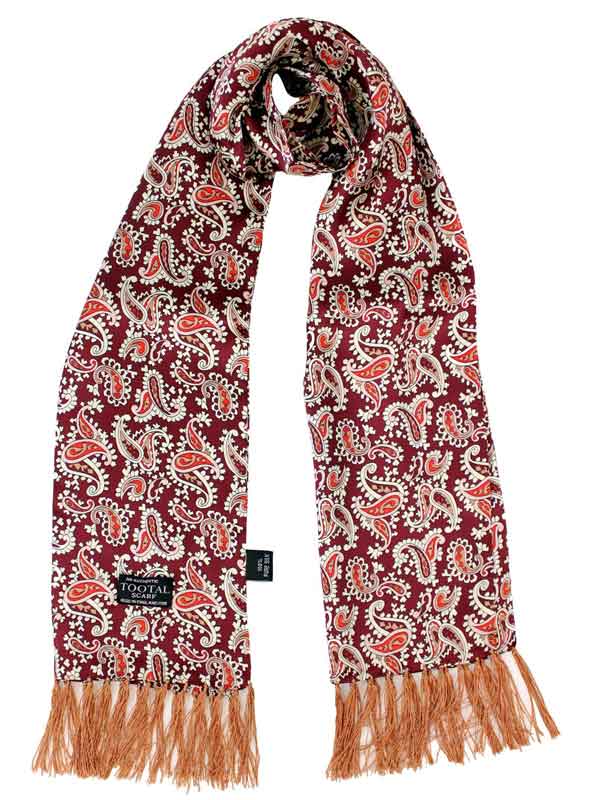 Shawl, Tootal Scarves Paisley Silk Wine - Afbeelding 2