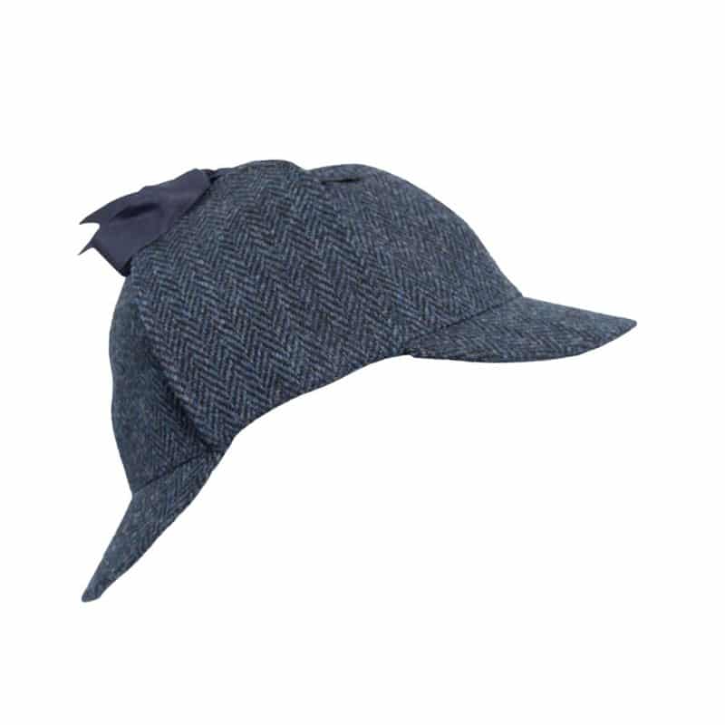 Harris Tweed Deerstalker Hat Watson Midnight Blue - Afbeelding 3