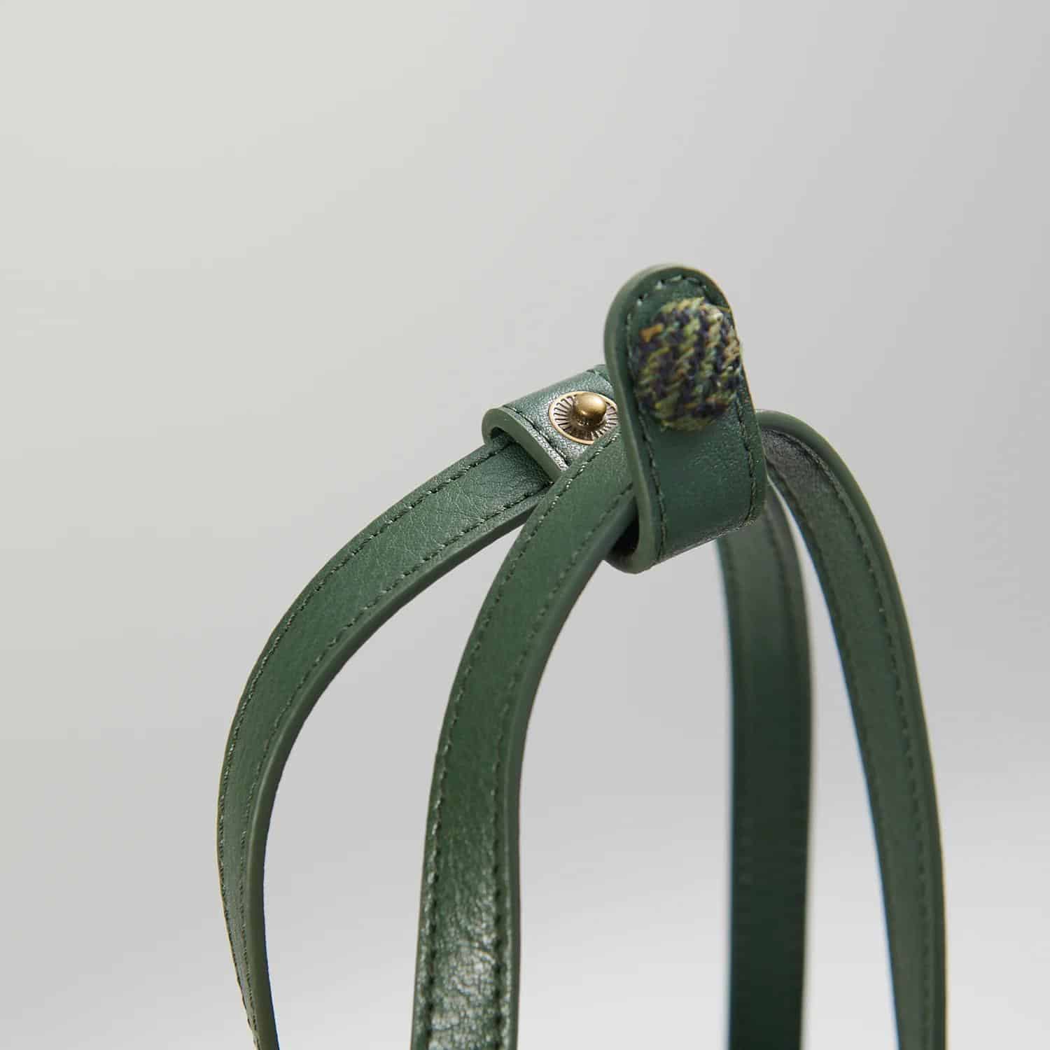 Harris Tweed Clutch, The Orlagh, Islander, Dark Green Herringbone - Afbeelding 5