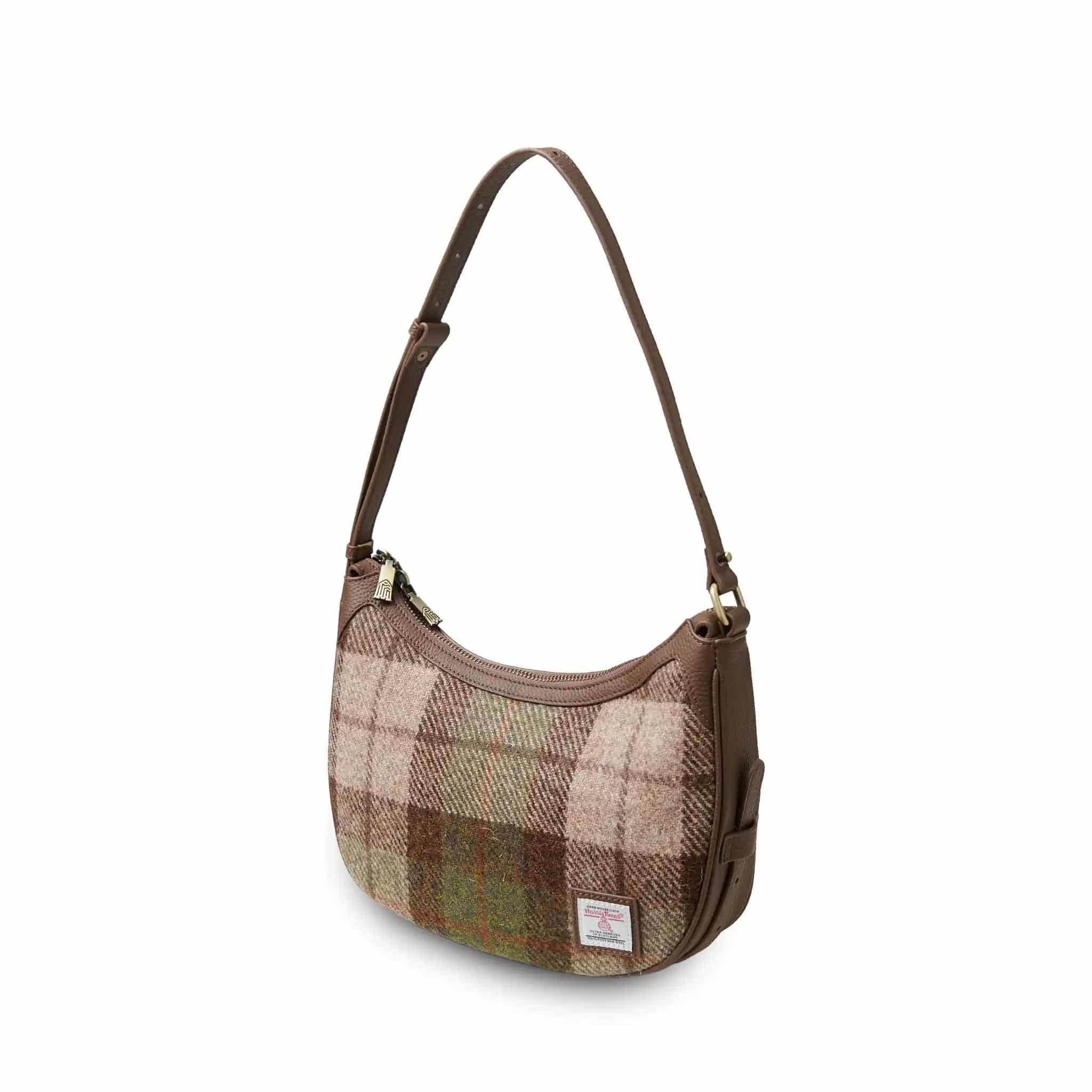 Harris Tweed Shoulder Bag, The Ellon, Islander, Chestnut Tartan - Afbeelding 2