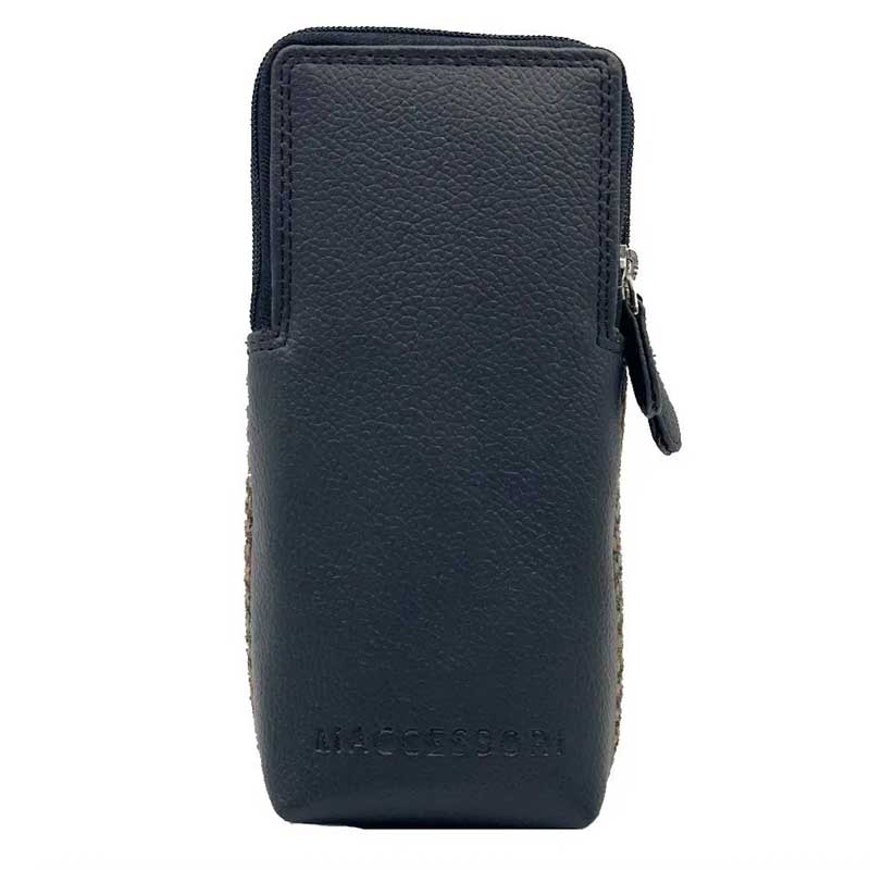 Harris Tweed Double Glasses Sleeve in Blue/Pink Check - Afbeelding 4