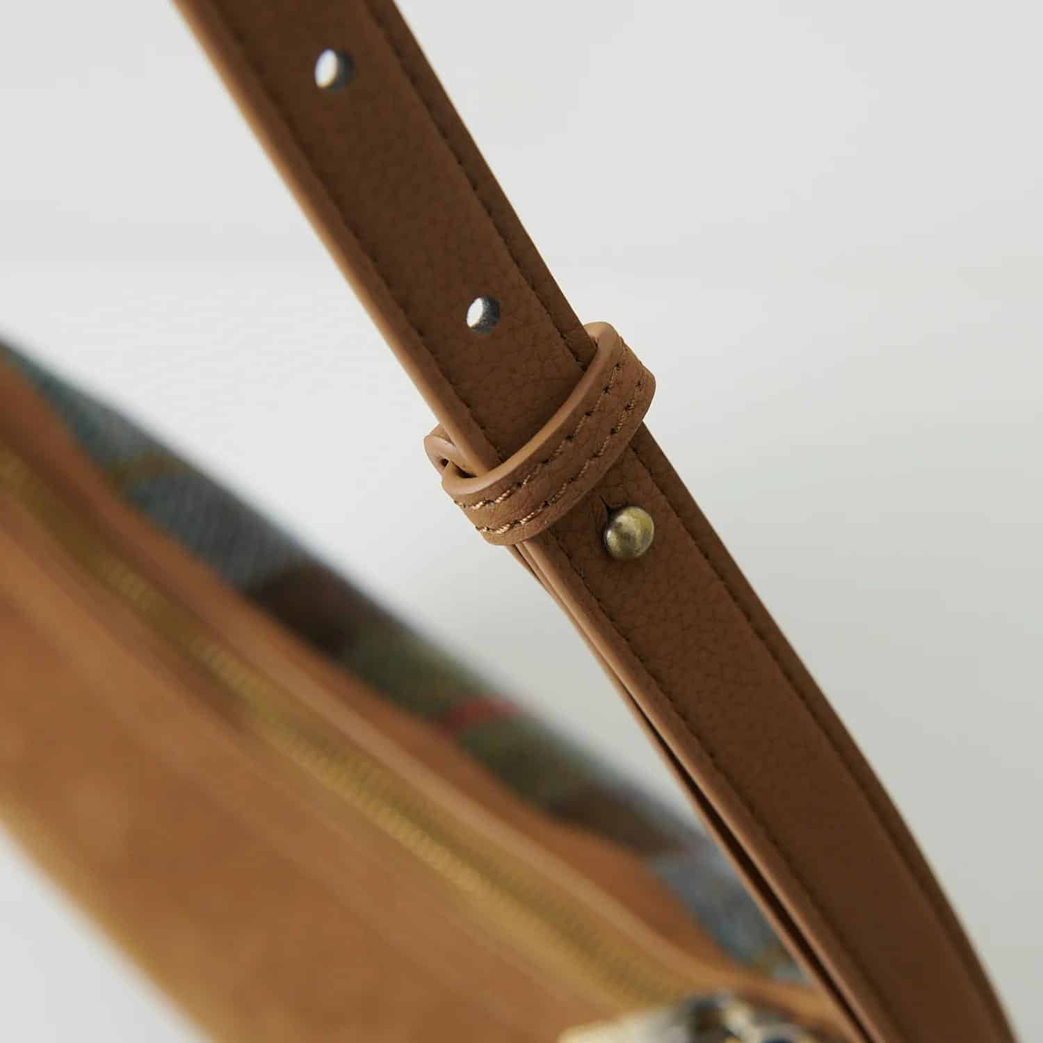 Harris Tweed Shoulder Bag, The Ellon, Islander, Chestnut Blue Tartan - Afbeelding 6