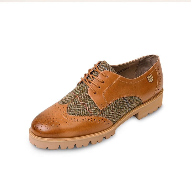 Harris Tweed The Ladies Harris Classic Shoe Chestnut - Afbeelding 2