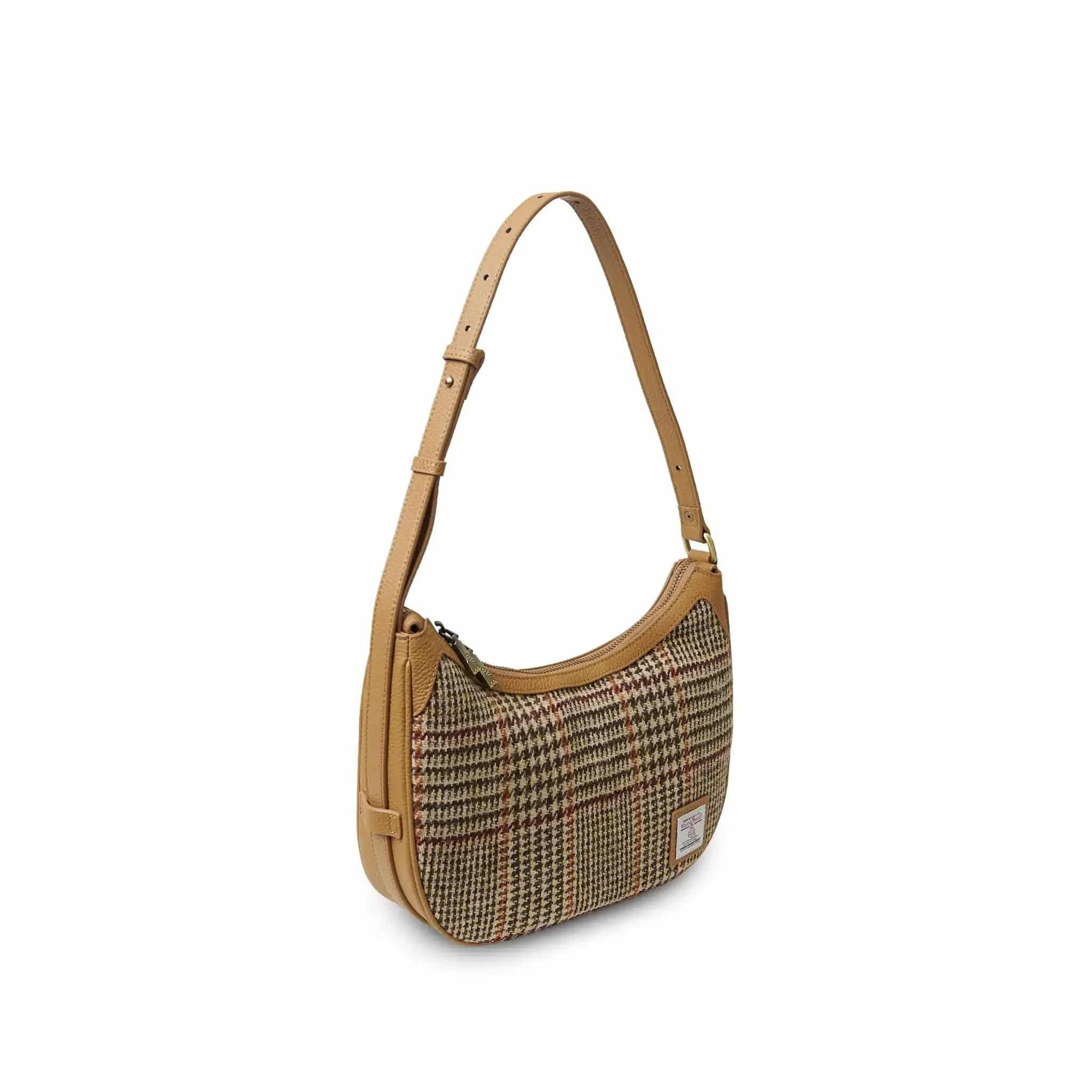 Harris Tweed Shoulder Bag, The Ellon, Islander, Beige Dogtooth - Afbeelding 6
