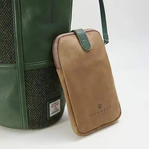 Harris Tweed Clutch, The Orlagh, Islander, Dark Green Herringbone - Afbeelding 3