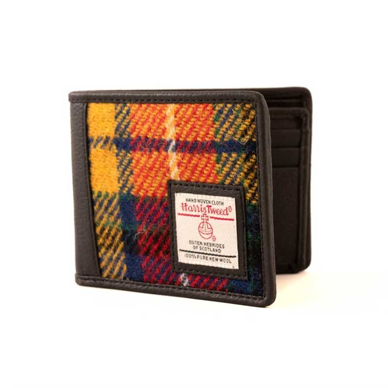 Harris Tweed Bifold Wallet In Saffron