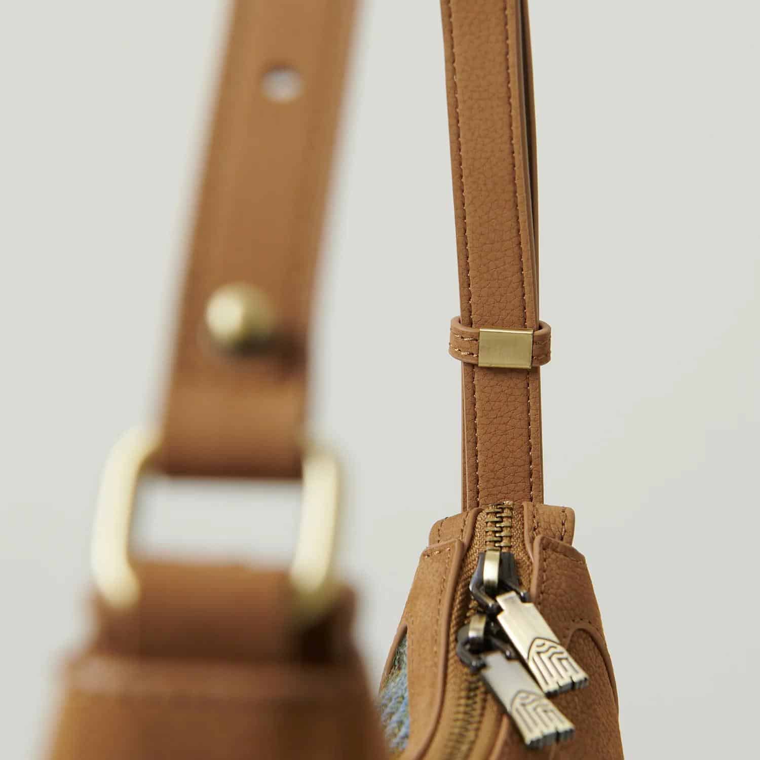 Harris Tweed Shoulder Bag, The Ellon, Islander, Chestnut Blue Tartan - Afbeelding 7